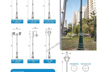 Top 3 Cột đèn sân vườn chùm 4 bóng đẹp giá rẻ tại Đà Nẵng
