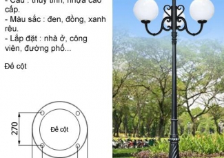 TOP 20 MẪU CỘT ĐÈN TRANG TRÍ ĐẸP “HOT” NHẤT HIỆN NAY