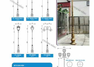 Đẳng cấp cùng 7 mẫu cột đèn trang trí nhà biệt thự 2023 tại Đà Nẵng